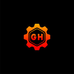 GH Initials Tech Logo Vector Art  Icons  and Graphics