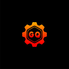 GQ Initials Tech Logo Vector Art  Icons  and Graphics