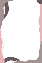 Abstract Graphic With Dusty Pink and Black Shapes