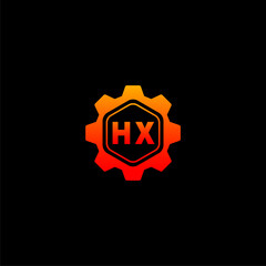 HX Initials Tech Logo Vector Art  Icons  and Graphics