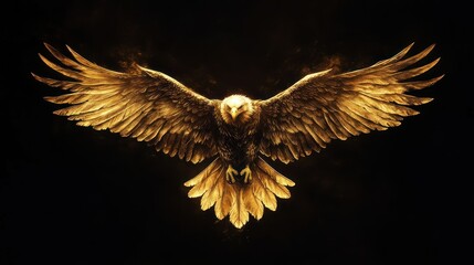 Obraz premium Majestic golden eagle in flight