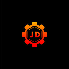 JD Initials Tech Logo Vector Art  Icons  and Graphics