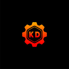 KD Initials Tech Logo Vector Art  Icons  and Graphics
