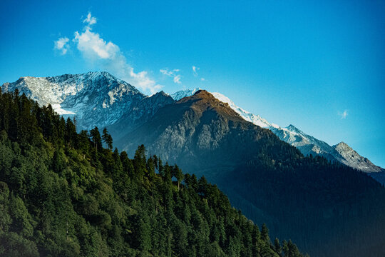 mountains and clouds