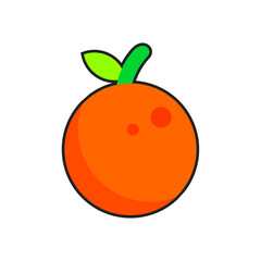 cartoon style orange illustration