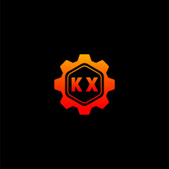 KX Initials Tech Logo Vector Art  Icons  and Graphics