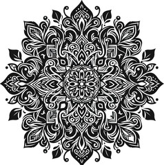 Elegant seamless floral ornament design with vintage and baroque elements