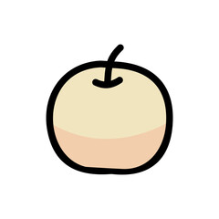 cartoon style golden apple illustration