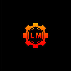 LM Initials Tech Logo Vector Art  Icons  and Graphics