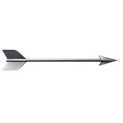 Sleek Arrow with Subtle Shadow in Silvergrey Color Isolated on Transparent Background