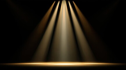Golden stage spotlight