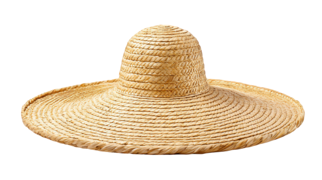 Wide brim straw hat made from natural fibers suitable for sunny days at the beach or garden, ideal for outdoor activities or events during summer months