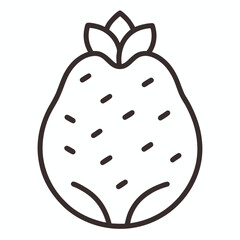 CorJapanese Sweet Potato outline icon on white background