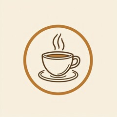 Obraz premium Simple coffee cup graphic