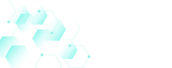Futuristic molecule structure abstract hexagonal network background for technology and medical science design.