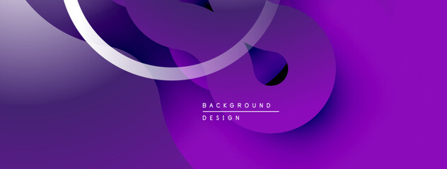 Abstract purple background. Smooth flowing shapes create dynamic visual effect. Modern design suitable for various projects.
