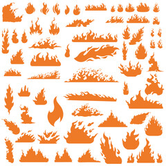 fire icons set , fire icons