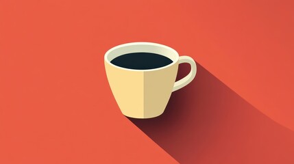A Simple Cup of Coffee: Minimalist Coffee Mug Illustration