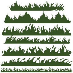 fire icons set , fire icons