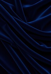 Obraz premium Close-up view of deep blue velvet fabric.