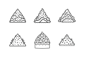 compost heap line art vector illustration