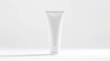 Blank White Cosmetic Tube Packaging Mockup Clean and Minimalist Design for Branding