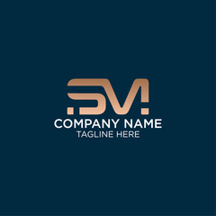 Elegant SM Monogram Branding Logo on Dark Background