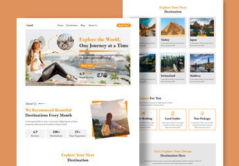 Travel Website Landing Page Design