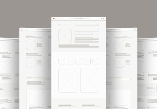 Clean Business Wireframe Design Template Layout