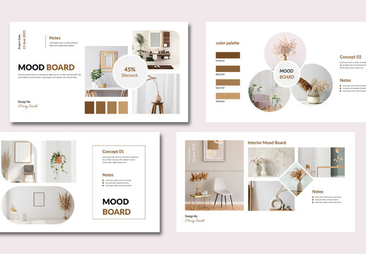 Creative Interior Mood Board Design Layout