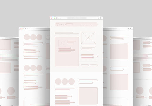 Fashion Wireframe Design Layout Template