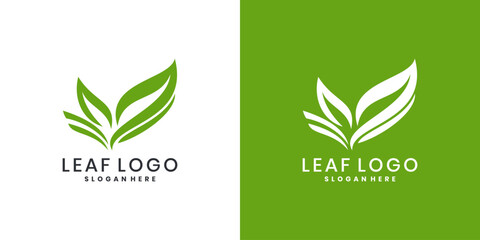 Abstract leaf logo icon vector design