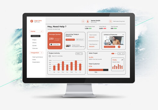 Project Management Dashboard Design