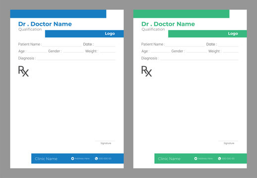 Printable Medical Prescription Templates
