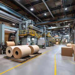 Paper Roll Manufacturing Plant Interior