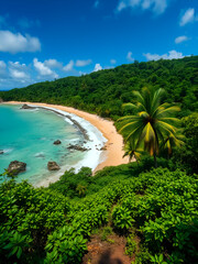 Santa Catalina, Panama, is home to a gorgeous beach that is teeming with many species of green vegetation.