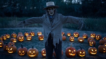 halloween pumpkin and ghost.