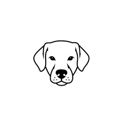 labrador retriever dog logo Vector
