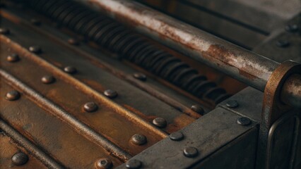 Seamless Worn Metal Texture Background with Industrial Details