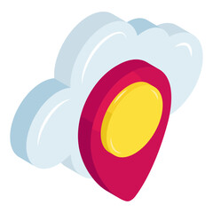 Modern design icon of cloud location
