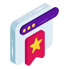 A creative design icon of bookmark website 