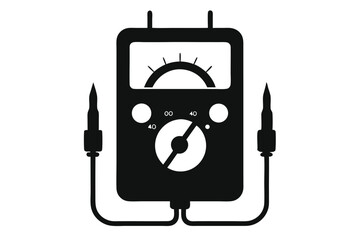Multimeter silhouette vector art illustration