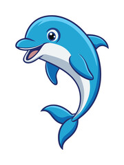 Fototapeta premium dolphin isolated on white