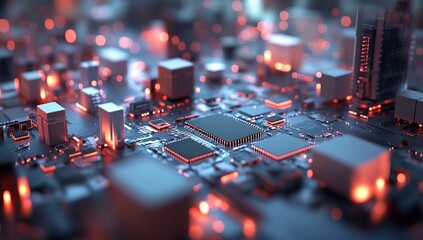 Advanced circuit board with glowing components