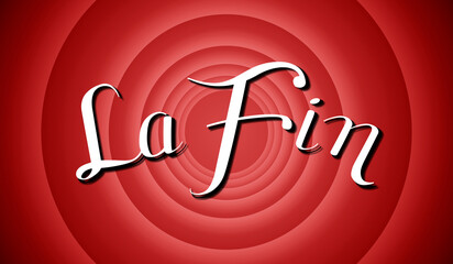 The end in French - classic movie screen