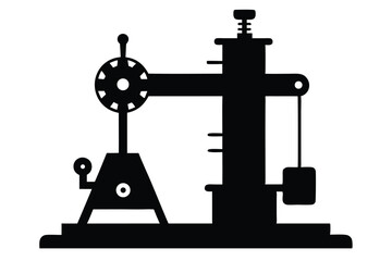 Alignment machine silhouette vector art illustration