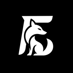 The Fox and Letter F Logo Icon Symbol Emblem