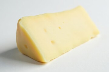 Close-up of creamy white cheese texture on white, product shot, unprocessed