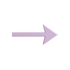 Minimal Arrow with Elegant Simplicity in Light Lave Isolated on Transparent Background