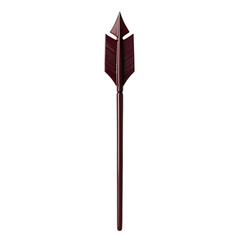 Bold Arrow with a Robust Form in Rich Burgundy Color Isolated on Transparent Background